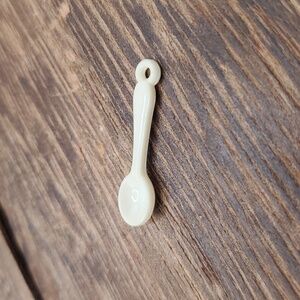Milky tiny teaspoon charm‎